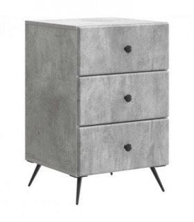 vidaXL Bedside Cabinet Concrete Grey 43 x 41 x 66.5 cm Engineered Wood — V0672122478