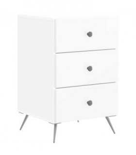 vidaXL Bedside Cabinet with Drawer High Gloss White 43 x 41 x 66.5 cm — V0672122482