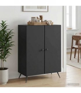 vidaXL Sideboard Black 66 x 34.5 x 90 cm Engineered Wood