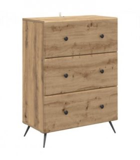 vidaXL Drawer Cabinet Artisan Oak 66 x 34.5 x 90 cm Engineered Wood