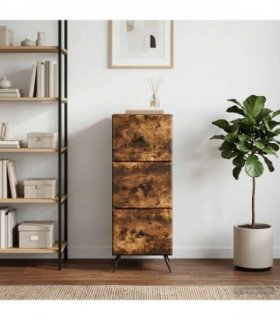 vidaXL Drawer Cabinet Smoked Oak 33 x 34.5 x 90 cm Engineered Wood