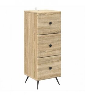 vidaXL Drawer Cabinet Sonoma Oak 33 x 34.5 x 90 cm Engineered Wood