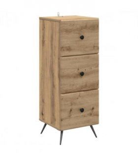 vidaXL Drawer Cabinet Artisan Oak 33 x 34.5 x 90 cm Engineered Wood