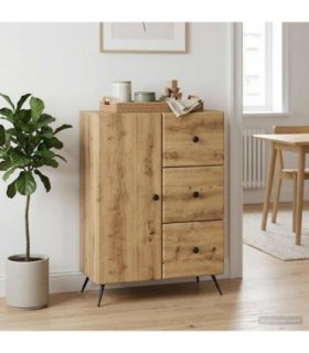 vidaXL Sideboard Artisan Oak 66 x 34.5 x 90 cm Engineered Wood — V0672122522