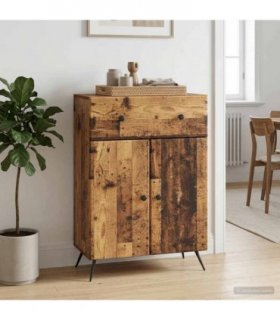 vidaXL Sideboard Old Wood 66 x 34.5 x 90 cm Engineered Wood — V0672122524