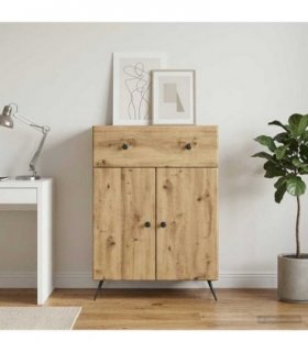 vidaXL Sideboard Artisan Oak 66 x 34.5 x 90 cm Engineered Wood — V0672122525