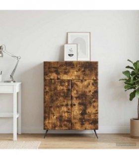vidaXL Sideboard Smoked Oak 66 x 34.5 x 90 cm Engineered Wood — V0672122526