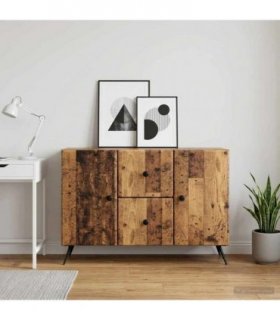 vidaXL Sideboard Old Wood 89 x 34.5 x 60 cm Engineered Wood — V0672122534