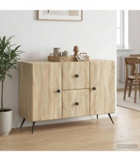vidaXL Sideboard Sonoma Oak 89 x 34.5 x 60 cm Engineered Wood — V0672122538