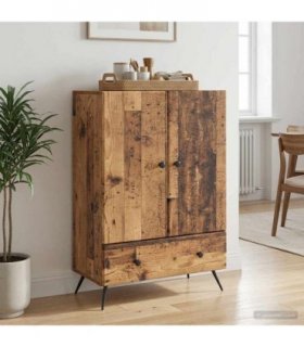 vidaXL Sideboard Old Wood 66 x 34.5 x 95 cm Engineered Wood — V0672122542