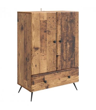vidaXL Sideboard Old Wood 66 x 34.5 x 95 cm Engineered Wood — V0672122542
