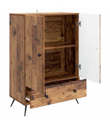 vidaXL Sideboard Old Wood 66 x 34.5 x 95 cm Engineered Wood — V0672122542