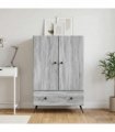 vidaXL Sideboard Grey Sonoma 66 x 34.5 x 95 cm Engineered Wood — V0672122543