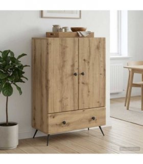 vidaXL Sideboard Artisan Oak 66 x 34.5 x 95 cm Engineered Wood — V0672122544