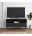 vidaXL TV Cabinet with Drawer Black 102 x 34.5 x 50 cm Engineered Wood — V0672122550