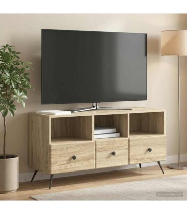 vidaXL TV Cabinet Sonoma Oak 102 x 34.5 x 50 cm Engineered Wood — V0672122553