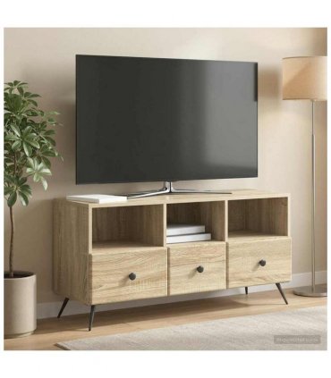 vidaXL TV Cabinet Sonoma Oak 102 x 34.5 x 50 cm Engineered Wood — V0672122553