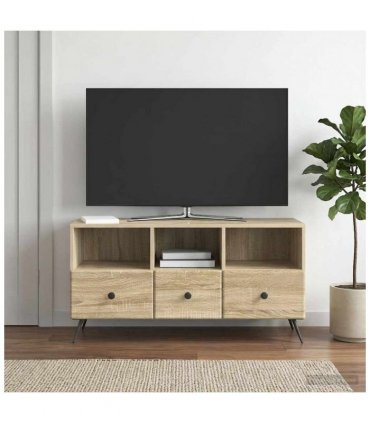 vidaXL TV Cabinet Sonoma Oak 102 x 34.5 x 50 cm Engineered Wood — V0672122553
