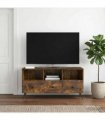 vidaXL TV Cabinet Smoked Oak 102 x 34.5 x 50 cm Engineered Wood — V0672122554