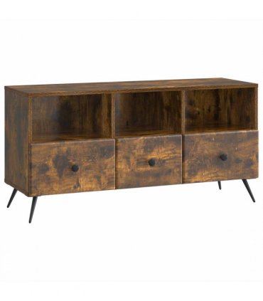 vidaXL TV Cabinet Smoked Oak 102 x 34.5 x 50 cm Engineered Wood — V0672122554