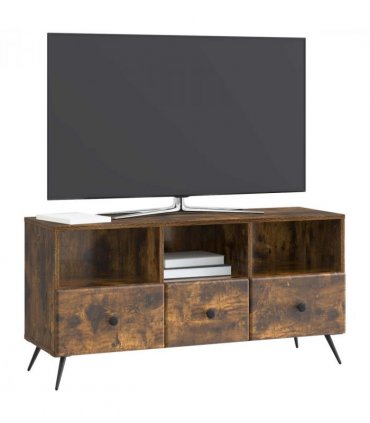 vidaXL TV Cabinet Smoked Oak 102 x 34.5 x 50 cm Engineered Wood — V0672122554