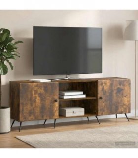 vidaXL TV Cabinet Smoked Oak 150 x 31 x 50 cm Engineered Wood