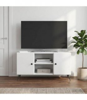 vidaXL TV Cabinet High Gloss White 102 x 34.5 x 50 cm Engineered Wood — V0672122565