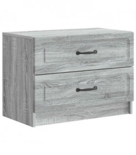 vidaXL Bedside Cabinet Grey Sonoma 62 x 34.5 x 44.5 cm Engineered Wood — V0672122611