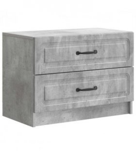 vidaXL Bedside Cabinet with Drawer Concrete Grey 62 x 34.5 x 44.5 cm — V0672122612