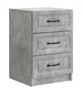 vidaXL Bedside Cabinet Concrete Grey 43 x 41 x 63.5 cm Engineered Wood — V0672122615