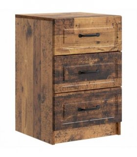 vidaXL Bedside Cabinet Old Wood 43 x 41 x 63.5 cm Engineered Wood — V0672122616