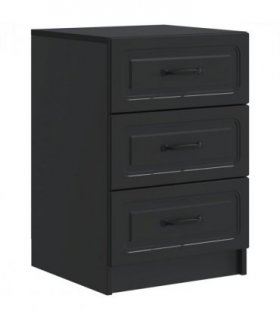 vidaXL Bedside Cabinet Black 43 x 41 x 63.5 cm Engineered Wood — V0672122617