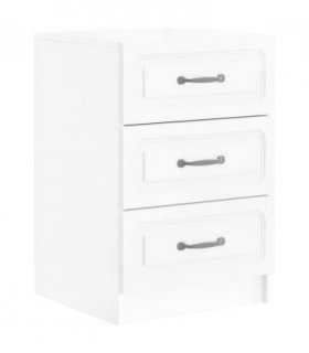 vidaXL Bedside Cabinet with Drawer High Gloss White 43 x 41 x 63.5 cm — V0672122618