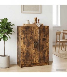 vidaXL Sideboard Smoked Oak 66 x 34.5 x 87 cm Engineered Wood — V0672122629