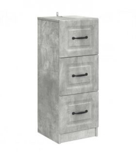vidaXL Drawer Cabinet Concrete Grey 33 x 34.5 x 87 cm Engineered Wood — V0672122644