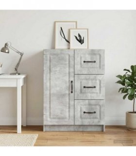 vidaXL Sideboard Concrete Grey 66 x 34.5 x 87 cm Engineered Wood — V0672122648