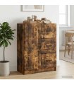 vidaXL Sideboard Smoked Oak 66 x 34.5 x 87 cm Engineered Wood — V0672122651