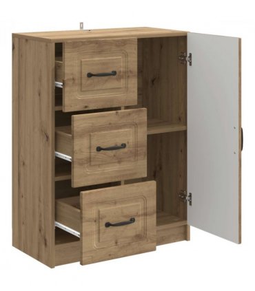vidaXL Sideboard Artisan Oak 66 x 34.5 x 87 cm Engineered Wood — V0672122653