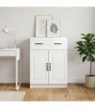 vidaXL Sideboard High Gloss White 66 x 34.5 x 87 cm Engineered Wood — V0672122654