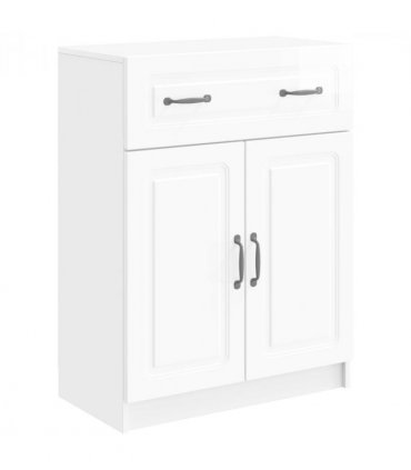 vidaXL Sideboard High Gloss White 66 x 34.5 x 87 cm Engineered Wood — V0672122654