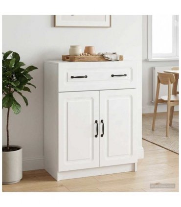 vidaXL Sideboard High Gloss White 66 x 34.5 x 87 cm Engineered Wood — V0672122654