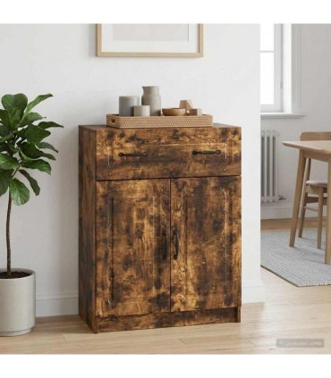 vidaXL Sideboard Smoked Oak 66 x 34.5 x 87 cm Engineered Wood — V0672122656
