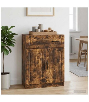vidaXL Sideboard Smoked Oak 66 x 34.5 x 87 cm Engineered Wood — V0672122656
