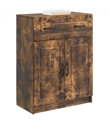 vidaXL Sideboard Smoked Oak 66 x 34.5 x 87 cm Engineered Wood — V0672122656