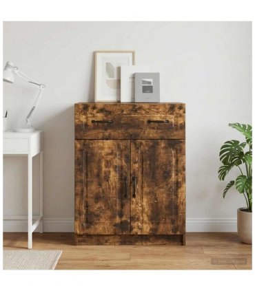 vidaXL Sideboard Smoked Oak 66 x 34.5 x 87 cm Engineered Wood — V0672122656