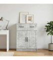 vidaXL Sideboard Concrete Grey 66 x 34.5 x 87 cm Engineered Wood — V0672122657