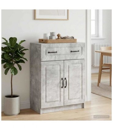 vidaXL Sideboard Concrete Grey 66 x 34.5 x 87 cm Engineered Wood — V0672122657
