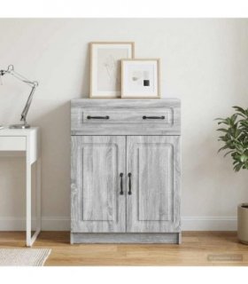 vidaXL Sideboard Grey Sonoma 66 x 34.5 x 87 cm Engineered Wood — V0672122659