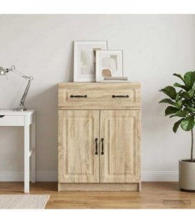 vidaXL Sideboard Sonoma Oak 66 x 34.5 x 87 cm Engineered Wood — V0672122660