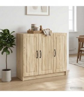 vidaXL Sideboard Sonoma Oak 89 x 34.5 x 77 cm Engineered Wood — V0672122662